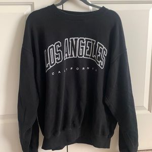 Brandy Melville Black Los Angeles Crewneck